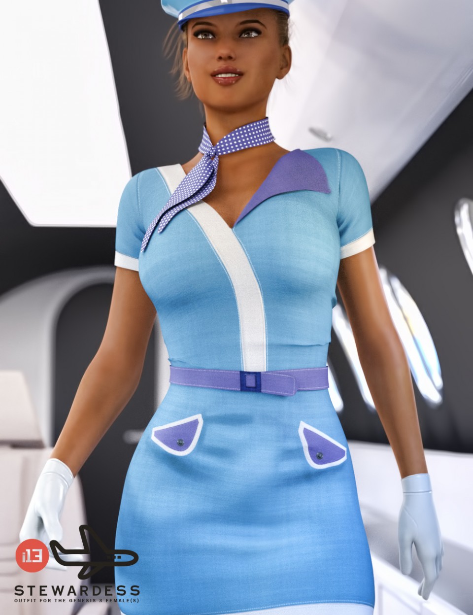 i13 Stewardess Outfit for the Genesis 3 Female(s)