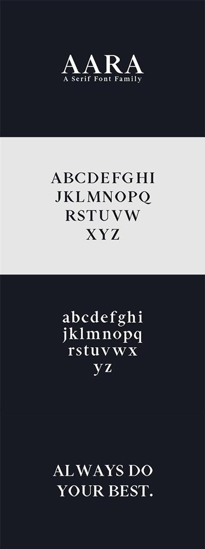 Aara Serif Font Family Pack 1377631