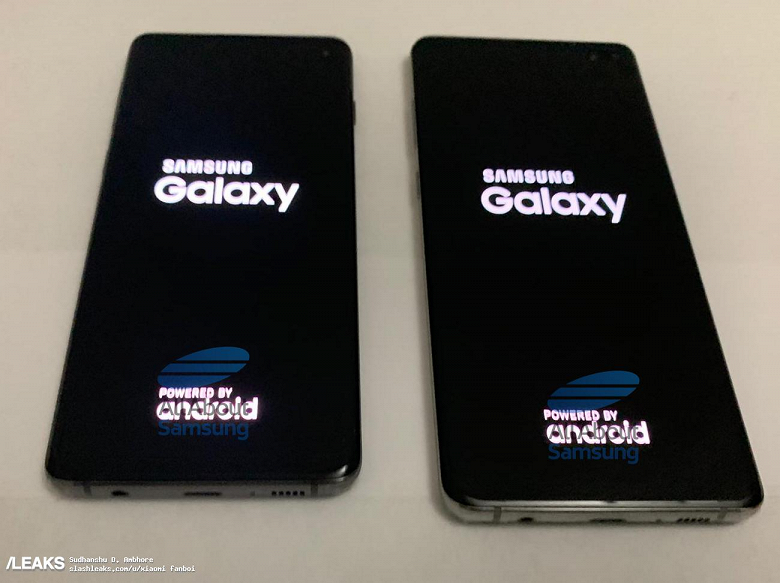 Флагманы Samsung Galaxy S10 и Galaxy S10+ во включенном состоянии позируют на качественных живых фотографиях под неодинаковыми углами