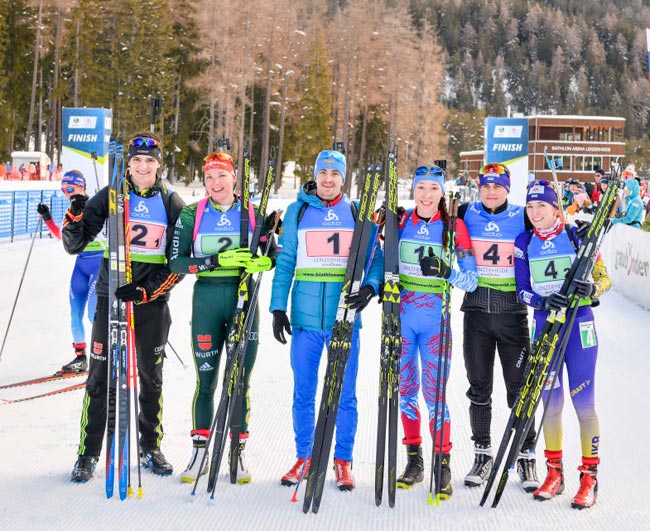 Труш и Кручова – бронзовые призеры швейцарского этапа Кубка IBU в одиночной смешанной эстафете