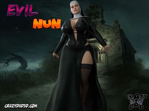 Crazydad3d - Evil Num - Sexy nun in 3d comic