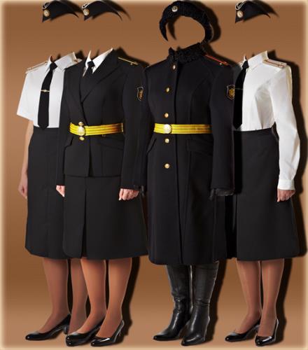 Фотошаблон psd - Девушки военные