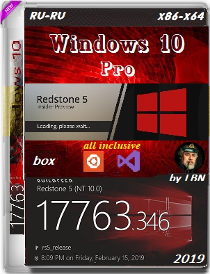Windows 10 Pro 17763.346 RS5 RTM BOX v2 by Lopatkin (x86-x64) (2019) =Rus=