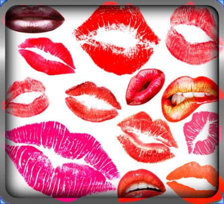 Прозрачные клипарты для фотошопа - Поцелуи любви
