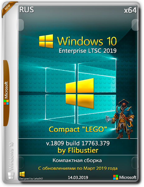 Windows 10 Enterprise LTSC 1809.17763.379 Compact "Lego" By Flibustier (RUS/2019)