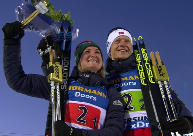 Норвежцы выиграли сингл-микст на чемпионате мира; Меркушина и Пидручный – пятые