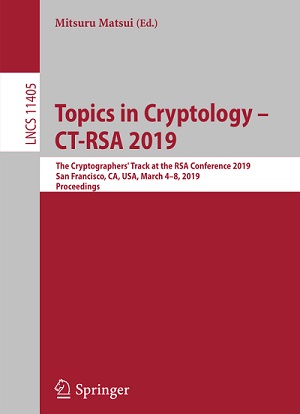 Митсуру Мацуи (Ред.) - Вопросы криптологии CT-RSA 2019