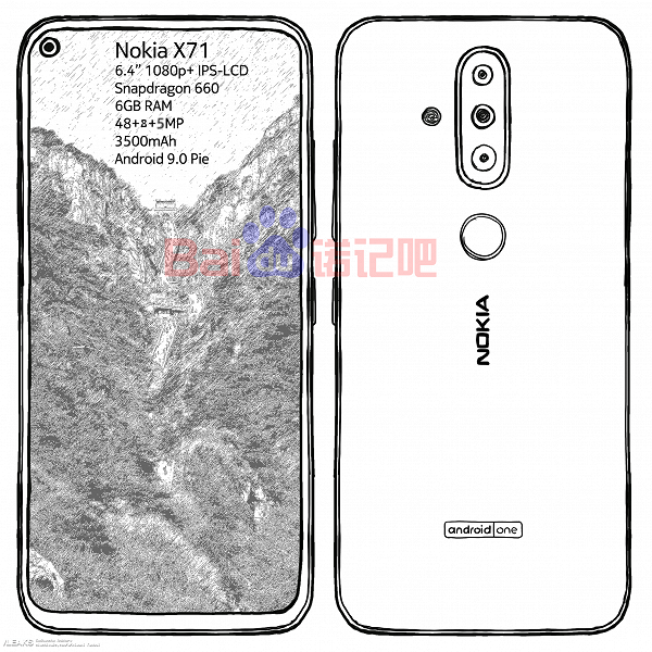 Характеристики и эскиз новоиспеченного смартфона Nokia с тройной камерой