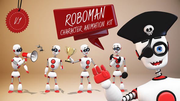 Roboman - Character Animation Kit - Project for After Effects (Videohive)