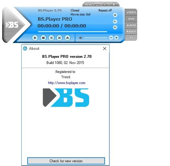 BS Player 2.70 (build 1080) - Final Multilingual [Serials in