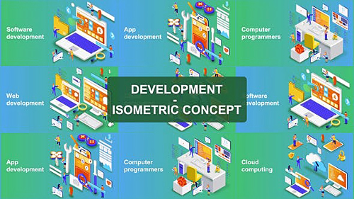 Digital Development - Isometric Concept - Project for After Effects (Videohive)