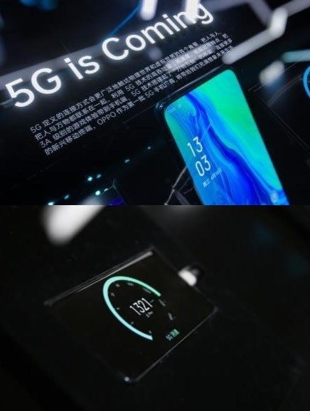 Могущество 5G. Смартфон Oppo Reno 5G загрузил картина объёмом 1 ГБ за 6 секунд