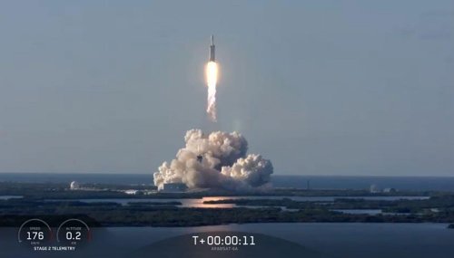Запуск ракеты Falcon Heavy