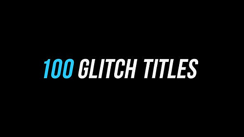 100 Glitch Titles &#9474; After Effects Version - Project for After Effects (Videohive)