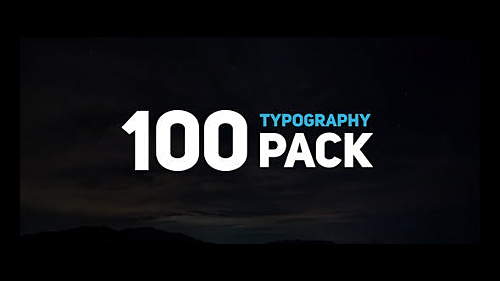 100 Typography Pack - Project for After Effects (Videohive)