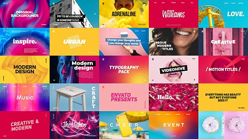 Typography Pack 23393332 - Project for After Effects (Videohive)