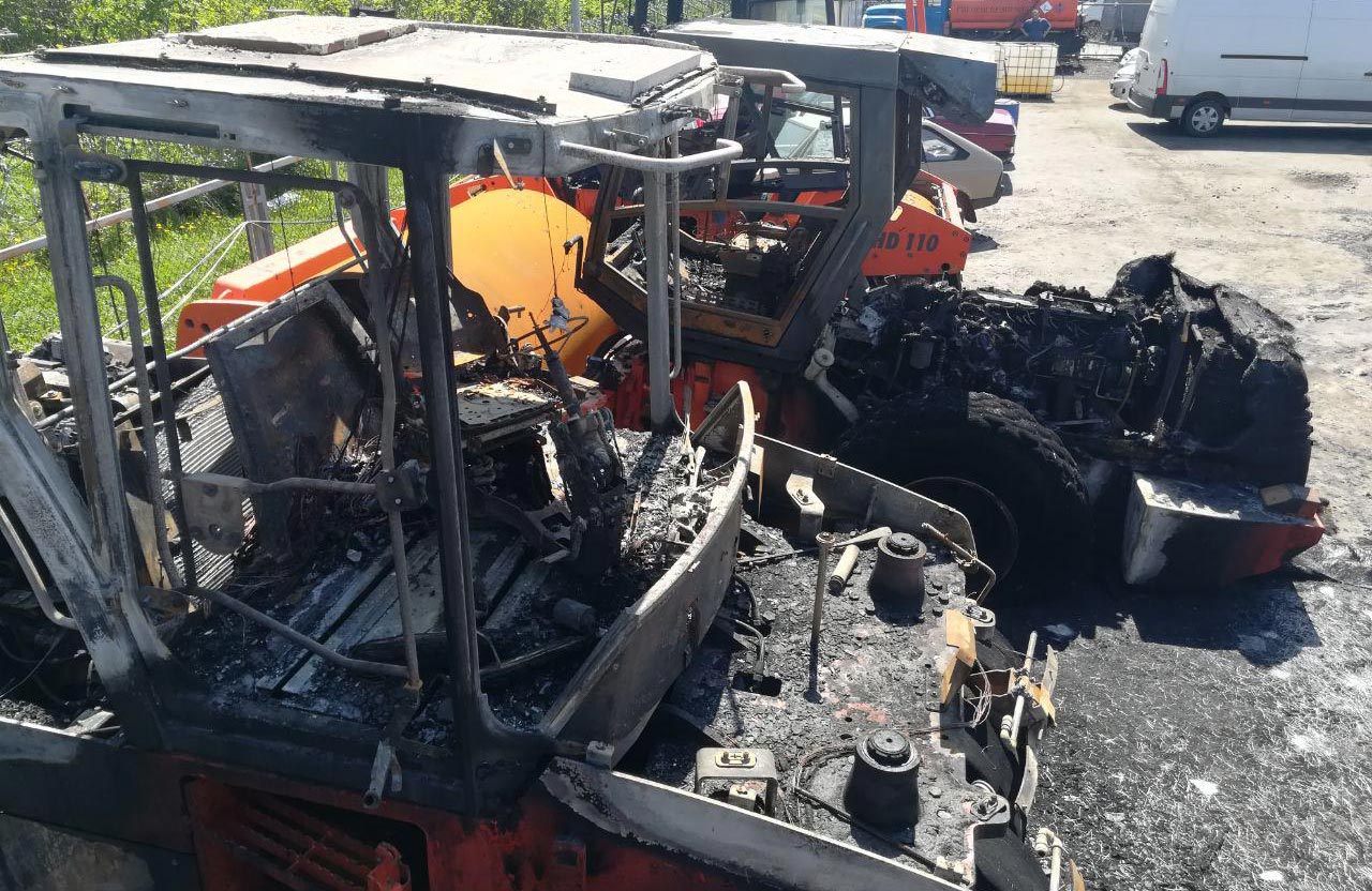 Вісті з Полтави - Керівництво «Полтавабудцентру» підозрює, що їм спалили дорожню техніку після відмови сплачувати «відкат»