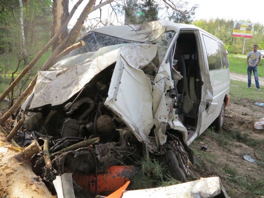 Трагический полет Transporter на Ирпенской трассе: водитель не выжил(фото)