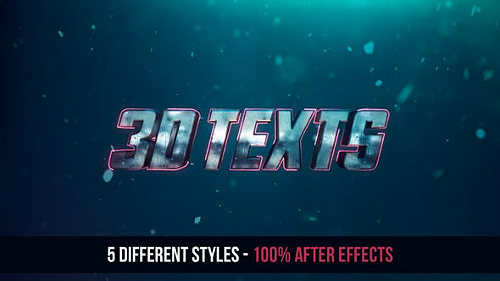 3D Texts Effects - No Plugins - Project for After Effects (Videohive)
