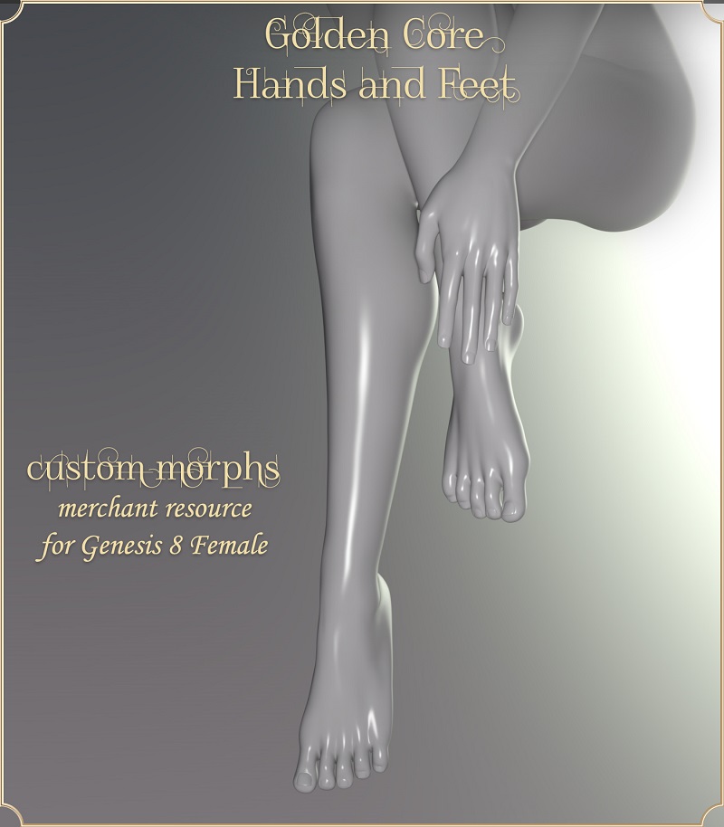 Golden Core Hands and Feet for Genesis 8 Female