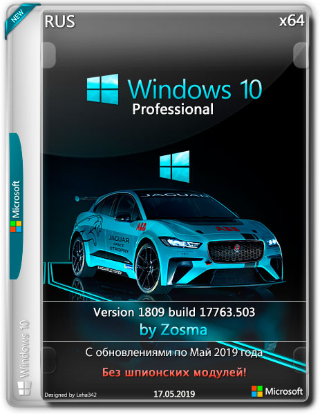 Windows 10 Professional x64 v.1809.17763.503 by Zosma 17.05.2019 (RUS)