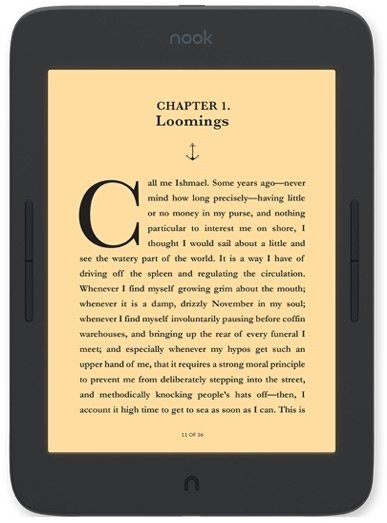 Nook GlowLight Plus — электронная книжка Barnes & Noble с самым большущим экраном