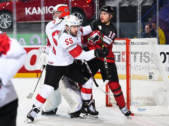 Хоккей. ЧМ-2019. Сборная Канады вырвала в овертайме победу у Швейцарии и вышла в полуфинал