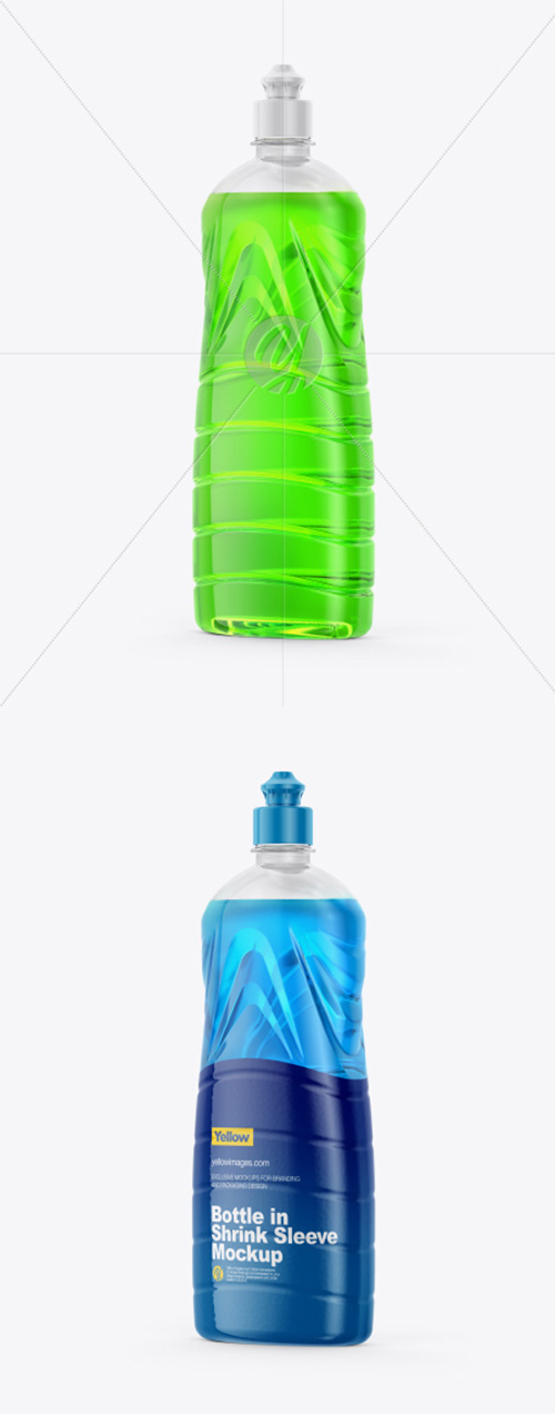 Plastic Bottle in Shrink Sleeve Mockup 41116 TIF