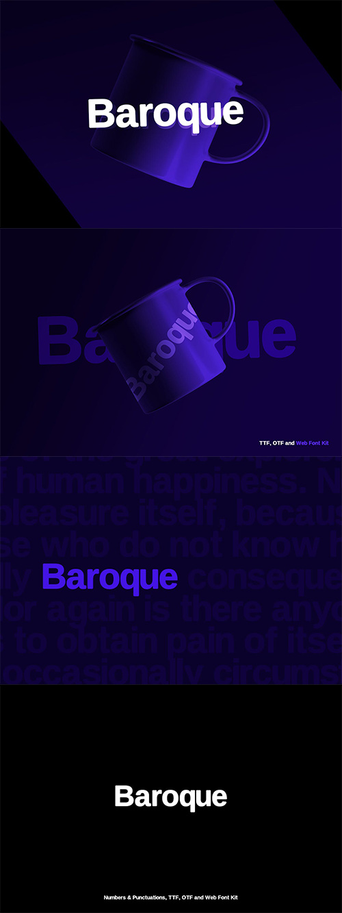 Baroque sans Typeface + Webfonts OTF, TTF