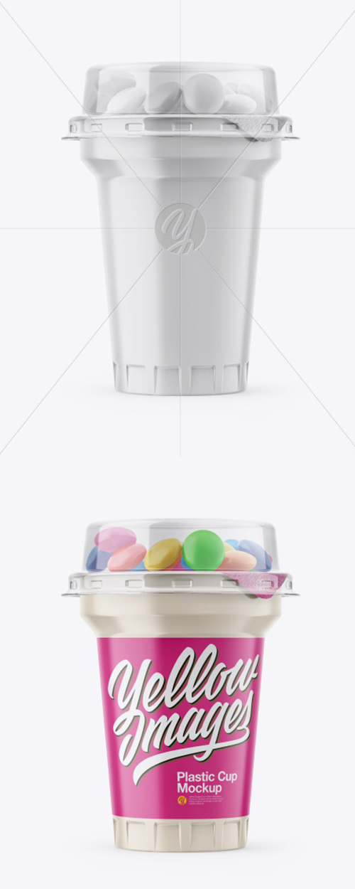 Plastic Cup with Sweets Mockup 38556 TIF