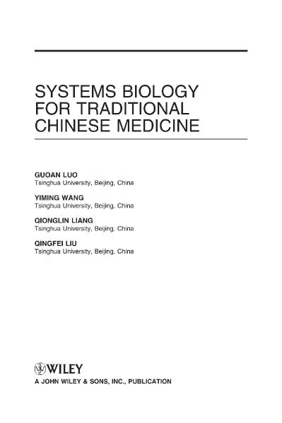 Syems Biology for Traditional Chinese Medicine